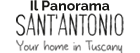 Logo elegante di Sant'Antonio, evoca calore e accoglienza in Toscana.